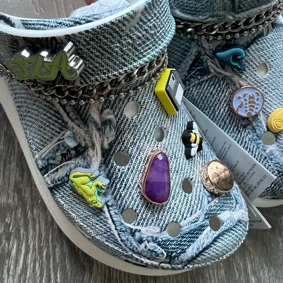 New limited edition SZA denim crush clog crocs M5/W7 - Picture 5 of 6